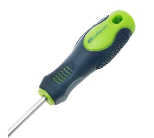 Отвертка, SL5 х 150 мм, CrV, двухкомпонентная рукоятка Сибртех