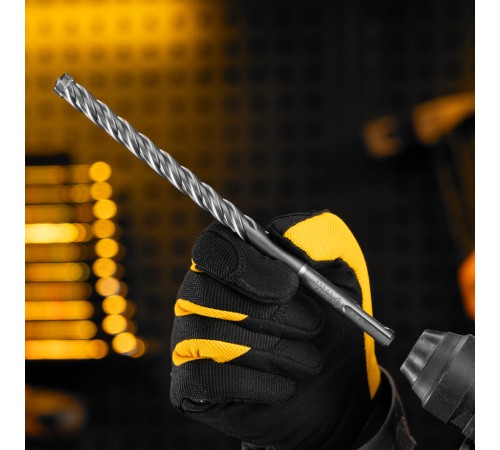 Бур по бетону, цельная крестовая пластина, 12x215 мм, SDS PLUS Denzel