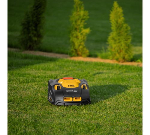 Робот-газонокосилка Grass Master 1000  1000м², 3Ач, 28V, LCD дисплей, Wi-Fi Denzel