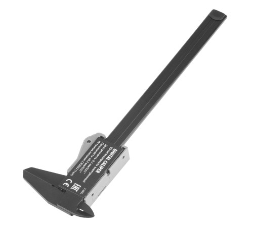 Штангенциркуль пластиковый, 150 мм, электронный, большой дисплей, с глубиномером// Denzel