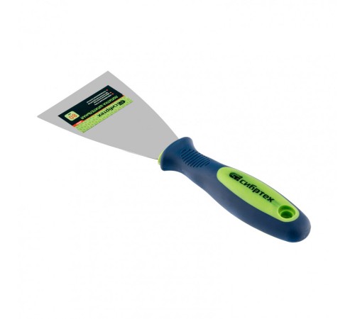 Шпательная лопатка из нержавеющей стали, 80 мм, двухкомпонентная ручка Сибртех