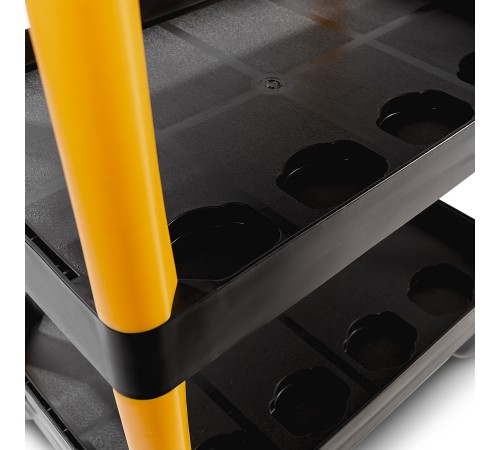 RUNTEC RT-P3 Тележка с тремя открытыми полками, черная