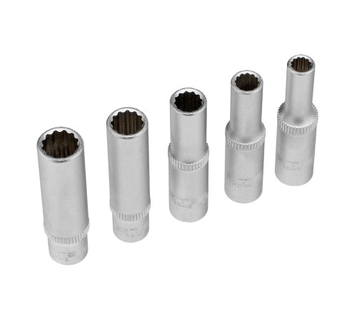 Набор инструментов, 1/2", 1/4", CrV, 12 гранные головки, пластиковый кейс, 76 предметов Stels