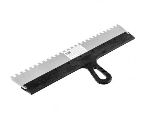 Шпатель из нержавеющей стали, 450 мм, зуб 8 х 8 мм, пластмассовая ручка Sparta