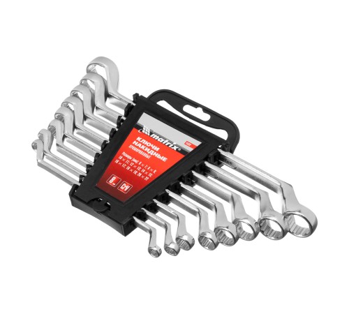 Набор ключей накидных, 6-22 мм, CR-V, 8 шт, полированный хром Matrix