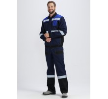 Костюм Виват-2 Премиум IMP (тк.Смесовая,240) п/к, т.синий/черный/васильковый