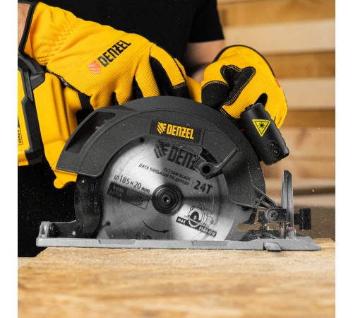 Пила циркулярная аккумуляторная бесщет. CCSH-BL-20-185, 185 мм, Li-Ion, 20 В// Denzel