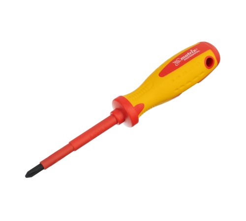 Отвертка Insulated, PH2 x 100 мм, CrMo, до 1000 В, двухкомпонентная рукоятка Matrix Professional