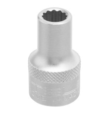 Головка торцевая, 9 мм, двенадцатигранная, CrV, под квадрат 1/2, хромированная Stels