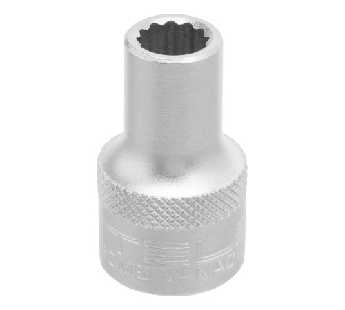 Головка торцевая, 9 мм, двенадцатигранная, CrV, под квадрат 1/2, хромированная Stels