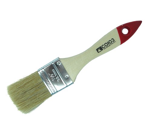 Кисть плоская Standard 1,5&quot(38 мм), натуральная щетина СОЮЗ Кисть плоская Standard 1,5&quot(38 мм), натуральная щетина СОЮЗ