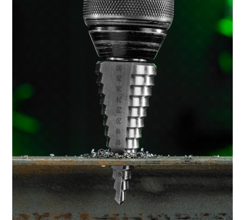 Сверло ступенчатое по металлу, 6-8-10-12-14-16-18-20-22-24-26-28-30мм, 4241 Сибртех