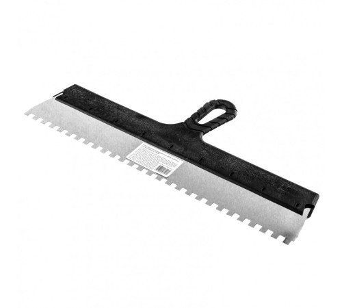 Шпатель из нержавеющей стали, 450 мм, зуб 8 х 8 мм, пластмассовая ручка Sparta