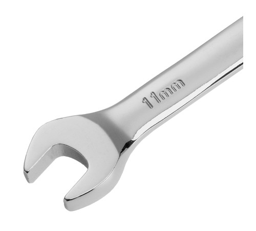 Ключ комбинированный, с трещеткой, 11 мм Denzel