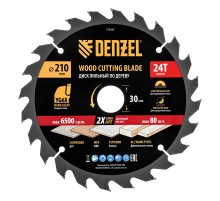 Пильный диск по дереву ф210 х 30 мм, 24 зубьев Denzel