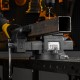Тиски слесарные BVH-125, 125 мм, поворотные, стальная направляющая, с наковальней //Denzel