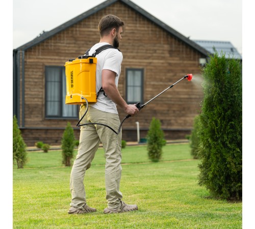 Опрыскиватель ранцевый аккумуляторный DP-10LA, 10 л, 12 В, 8 Ач Denzel