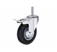 Колесо поворотное SCtB 42 100 мм резина с болтом и тормозом (N) Колесо поворотное SCtB 42 100 мм резина с болтом и тормозом (N)