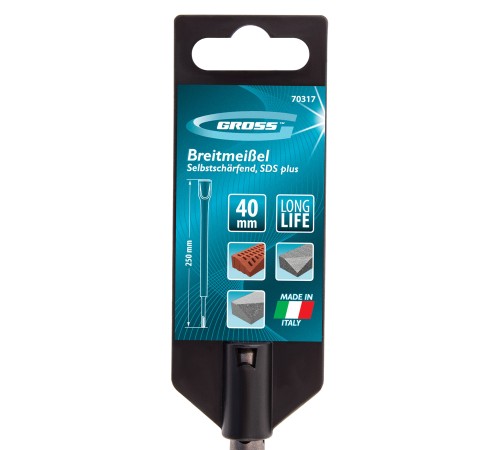 Зубило лопаточное 40 х 250 мм, Pro, SDS Plus Gross
