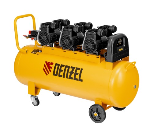 Компрессор безмасл. малошумн. DLP-4500/150, 4,5 кВт, 3х1,5 кВт,150 л, 2850 об/мин,750 л/мин Denzel
