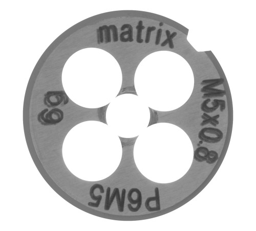 Плашка М5 х 0.8 мм, Р6М5 Matrix Плашка М5 х 0.8 мм, Р6М5 Matrix