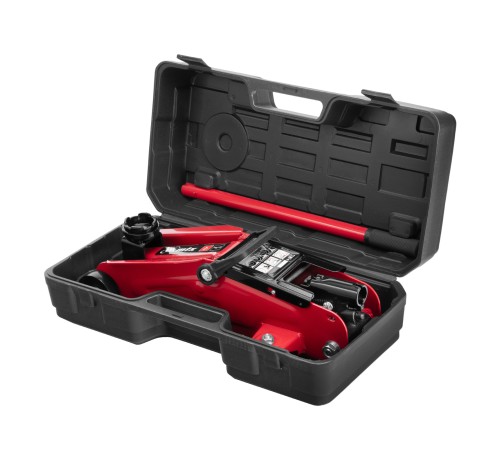 Домкрат гидравлический подкатной, 2 т, 140-340 мм, в пласт. кейсе MTX