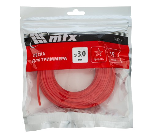 Леска для триммера звезда 3,0 мм х 15 м //MTX