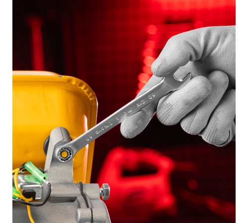 Ключ комбинированный, 10 мм, CrV, матовый хром Matrix