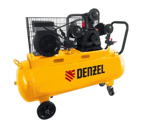 Компрессор воздушный инверторный рем. привод BIW3000/100, 3,0 кВт, 100 литров, 535 л/мин Denzel