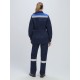 Костюм женский Весна-1 СОП CH (тк.Смесовая,210) брюки, т.синий/васильковый