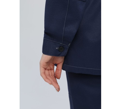 Костюм женский Весна-1 СОП CH (тк.Смесовая,210) брюки, т.синий/васильковый