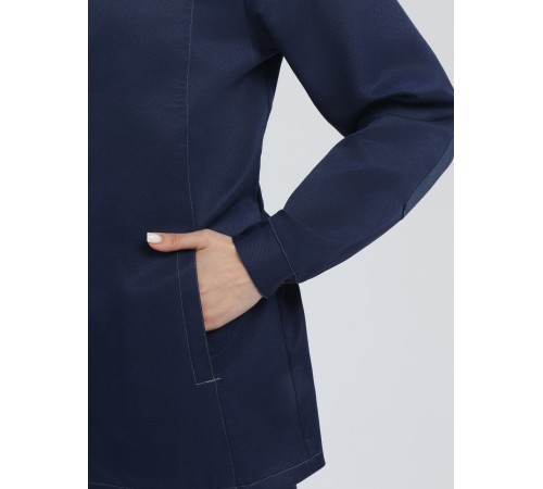 Костюм женский Весна-1 СОП CH (тк.Смесовая,210) брюки, т.синий/васильковый