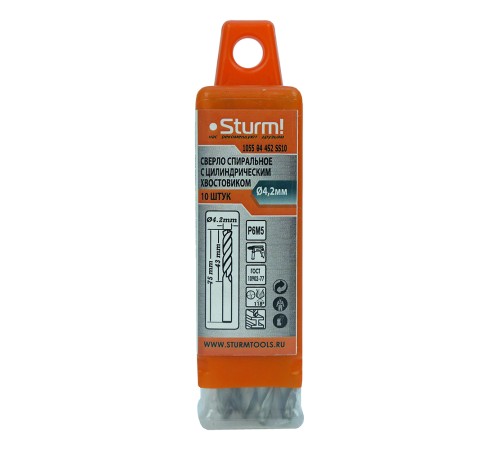 Сверло по металлу Sturm! 1055-04-4S2-SS10 Сверло по металлу Sturm! 1055-04-4S2-SS10