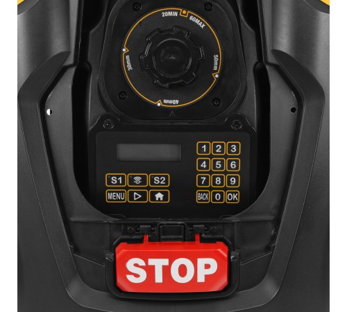 Робот-газонокосилка Grass Master 1000  1000м², 3Ач, 28V, LCD дисплей, Wi-Fi Denzel