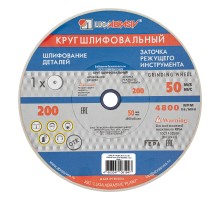 Круг шлифовальный, 200 х 20 х 16 мм, 25А, F60, (K, L) "Луга"