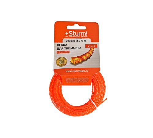 Леска для триммера Sturm! GT3535-2.0-S-15 Леска для триммера Sturm! GT3535-2.0-S-15