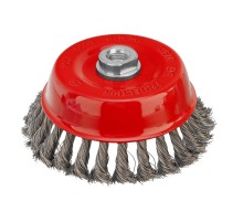 Щетка для УШМ, 125 мм, М14, "чашка", крученая проволока 0.35 мм Matrix