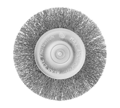 Щетка для дрели 100 мм, плоская со шпилькой, витая проволока Сибртех