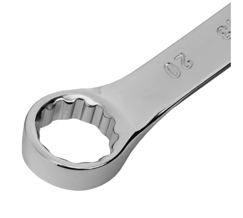 Ключ комбинированный, 20 мм, CrV, полированный хром Matrix
