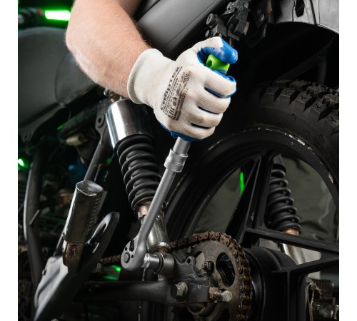 Ключ-трещотка телескопический 3/8", 215-315 мм, 72 зуба, с быстрым сбросом Сибртех