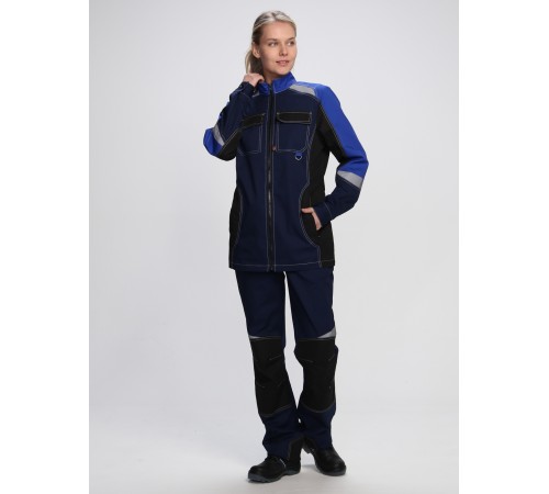 Костюм женский Формула-1 IMP (тк.Смесовая,240) брюки, т.синий/васильковый/черный