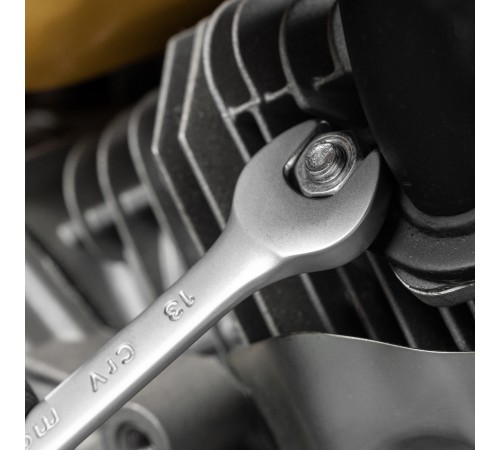 Ключ комбинированный, 13 мм, CrV, матовый хром Matrix