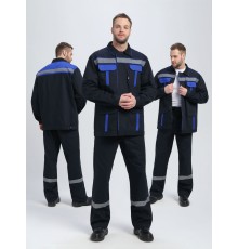 Костюм ИТР СОП UZ (тк.Саржа,250) брюки, т.синий/васильковый Костюм ИТР СОП UZ (тк.Саржа,250) брюки, т.синий/васильковый