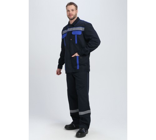 Костюм ИТР СОП UZ (тк.Саржа,250) брюки, т.синий/васильковый Костюм ИТР СОП UZ (тк.Саржа,250) брюки, т.синий/васильковый