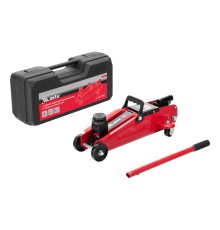 Домкрат гидравлический подкатной, 2 т, 135-320 мм, в пласт. кейсе MTX