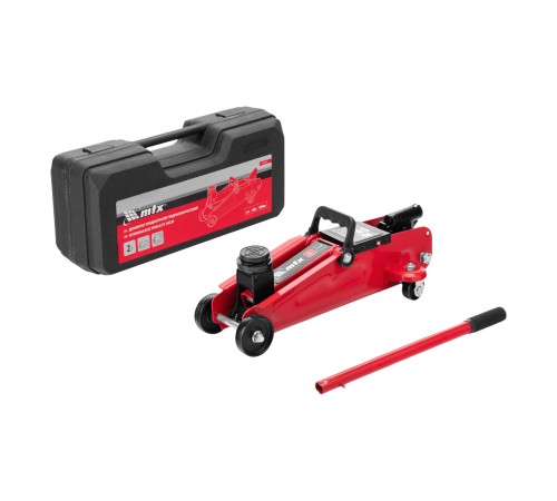 Домкрат гидравлический подкатной, 2 т, 135-320 мм, в пласт. кейсе MTX