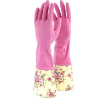 Перчатки хозяйственные латексные с манжетами, M, Сибртех