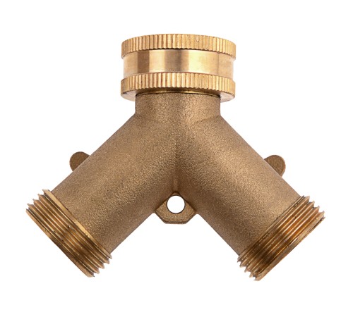 Разветвитель двухканальный, регулируемый, внешняя и внутренняя резьба 3/4, латунный Palisad
