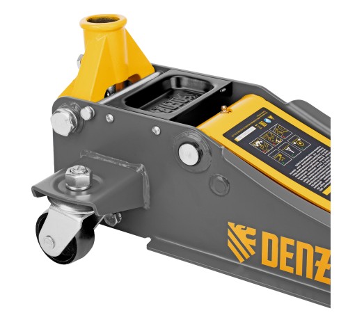 Домкрат гидравлический подкатной, 2,5 т, 85-430 мм, быстрый подъем, низкий подхват, проф. Denzel