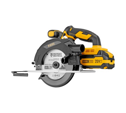Пила циркулярная аккумуляторная CCSH-20-165, 165 мм, Li-Ion, 20 В// Denzel